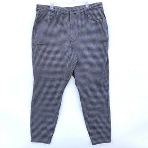 American Eagle Curvy Super High Rise Jegging Houndstooth Jeans Gray Plus Size 24